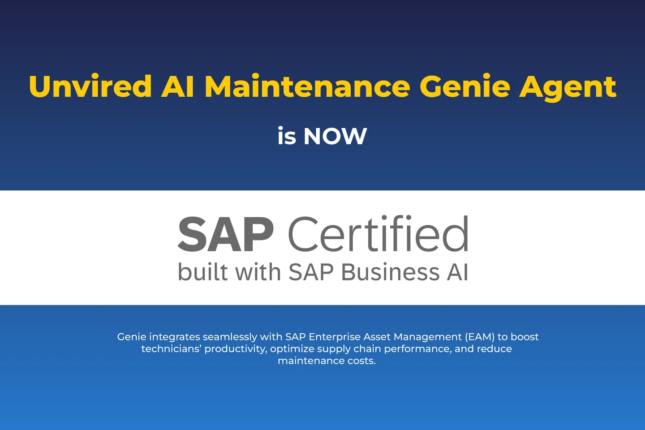 Unvired AI Maintenance Genie Agent is Now Certified for Built with SAP Business AI