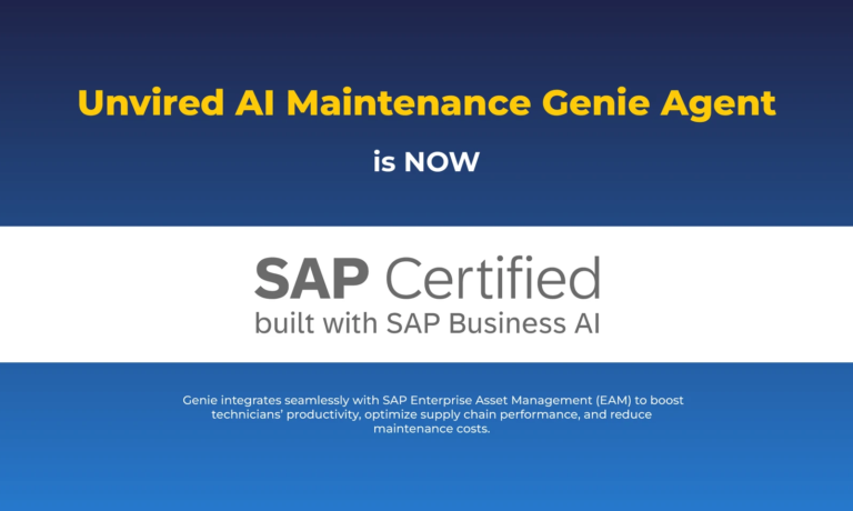 Unvired AI Maintenance Genie Agent is Now Certified for Built with SAP Business AI